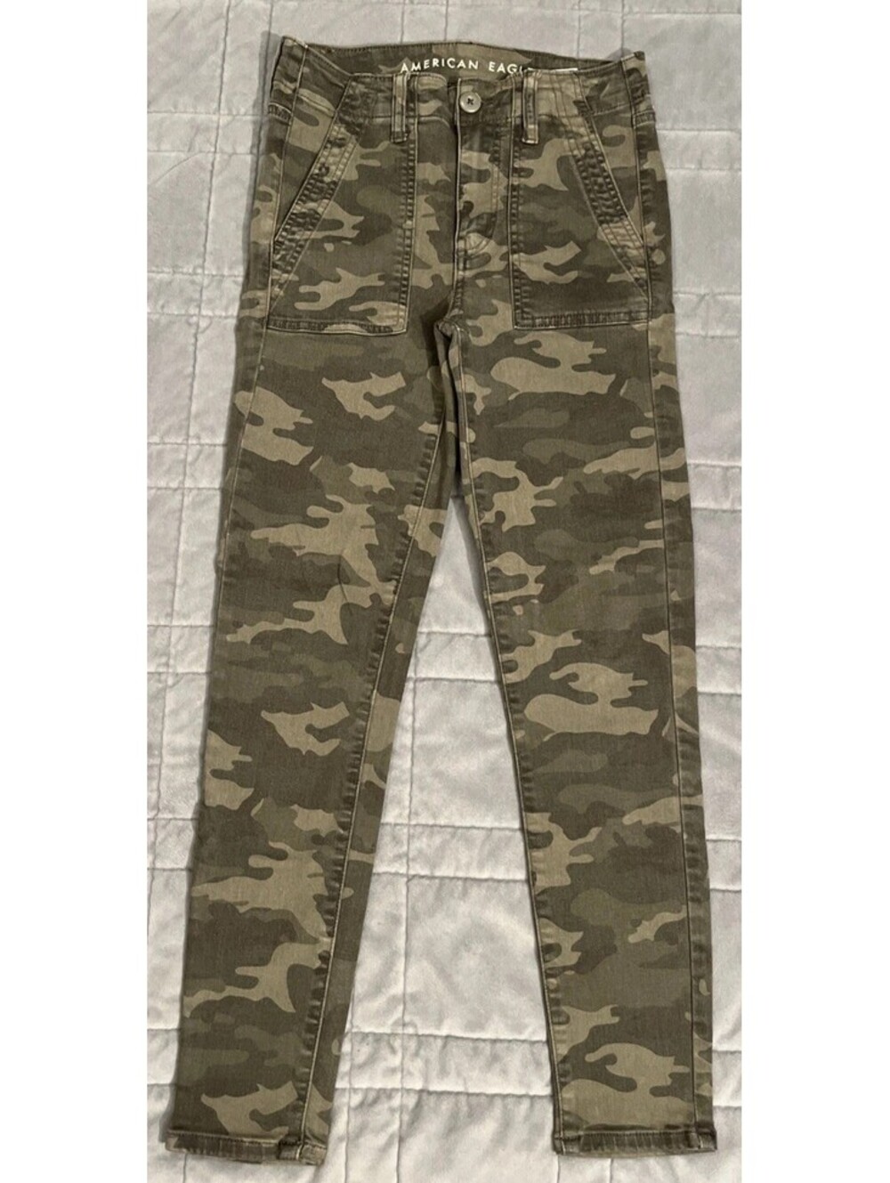 American Eagle Women’s High Rise Crop Jegging Jeans Sz 2 Reg. Stretch Camoflage